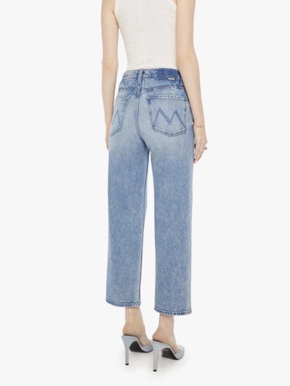 NWT MOTHER Jeans The Newbie Ankle Jeans Size 31 Wipeout Vintage Wash - Picture 2 of 8